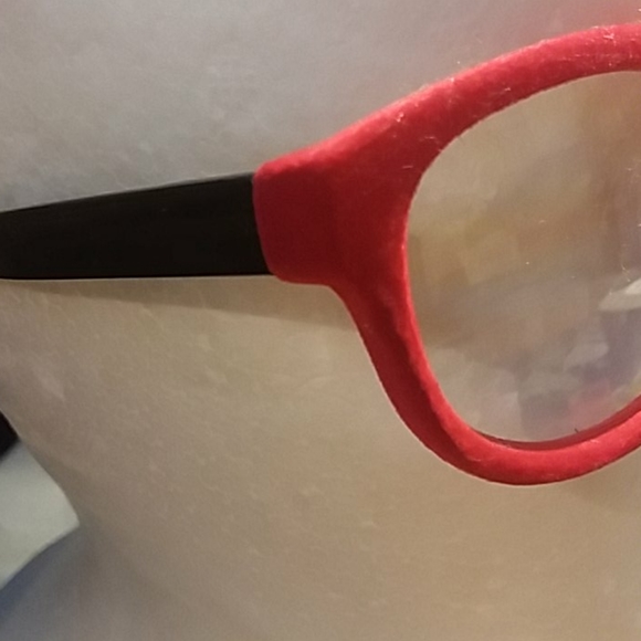 Red & Blue Velvet Reading glasses - Picture 3 of 11